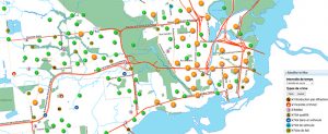 Carte de la criminalité à Gatineau de 2016 à 2017