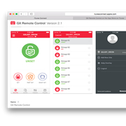 Un exemple de l’application mobile GX Remote Control pour Galaxy Flex et Galaxy Dimension de Honeywell.