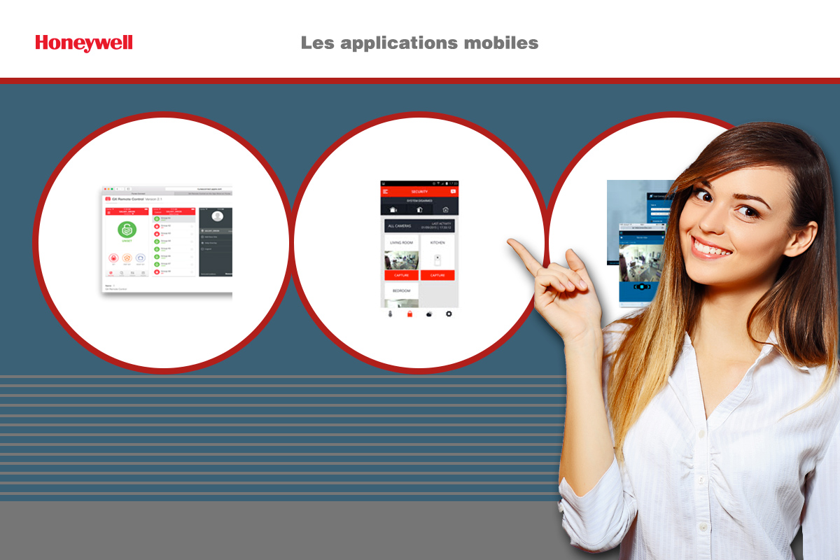Téléchargez une application mobile pour contrôler votre système d’alarme Honeywell.