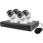 Ce centre de surveillance de 8 canaux HD 1080p est constitué de 4 caméras de sécurité pro-t855 de Swann.